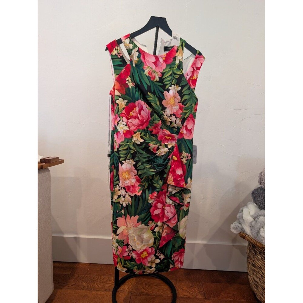Tadashi Shoji Floral Ruffle Dress • Size L